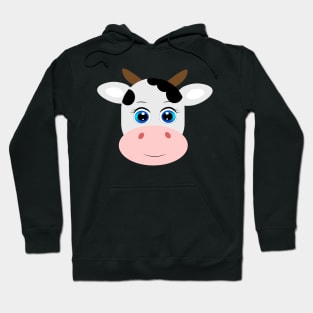 Cute Funny Cow Animal Face Hoodie